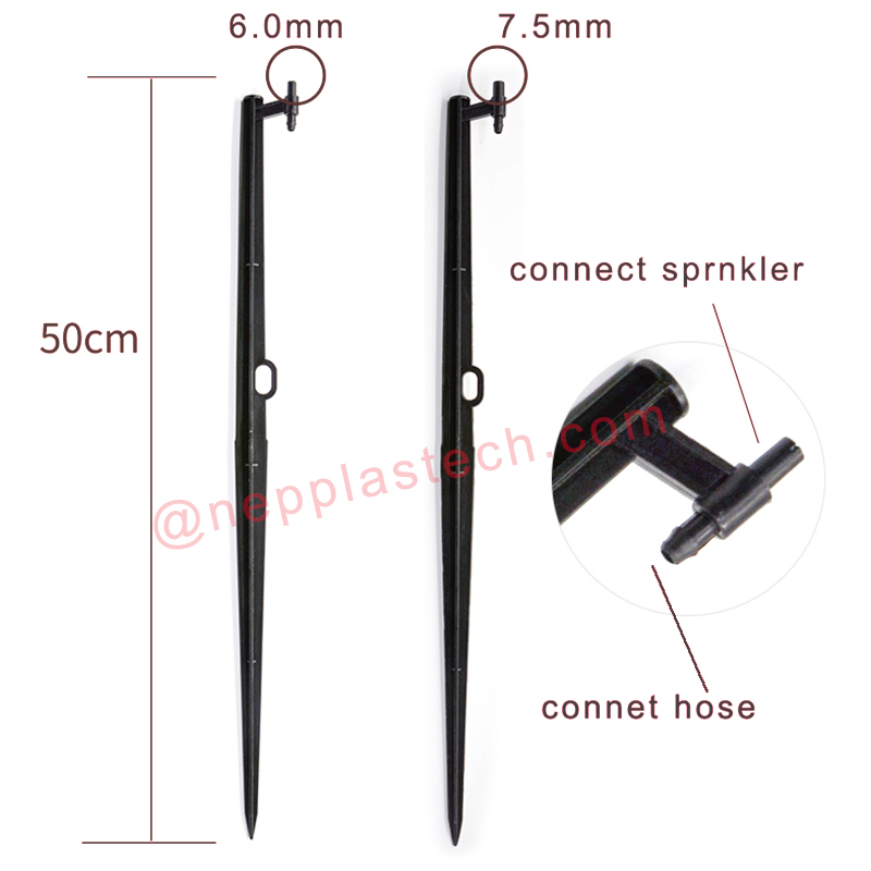 zonne-irrigatiesysteem accessoires 15mm tot 60mm zwarte micro sprinkler jet stakes